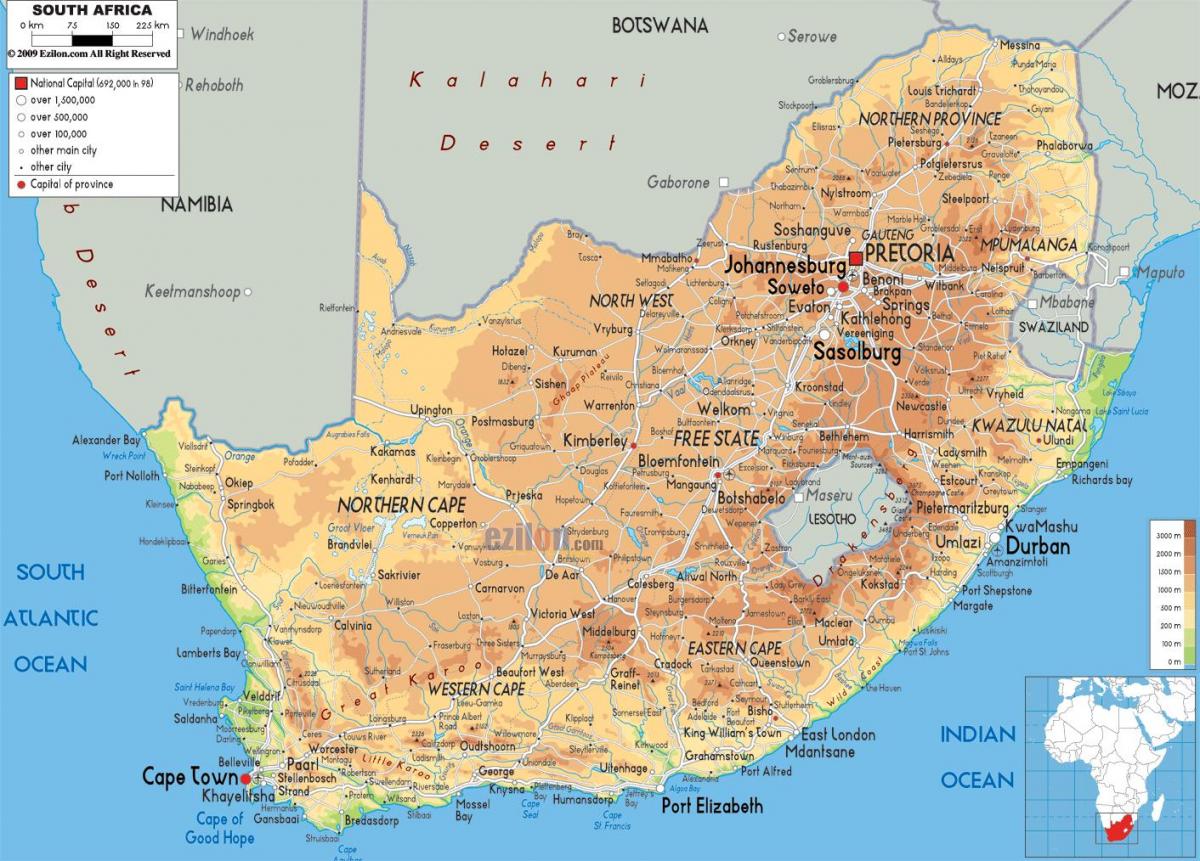 Large map of South Africa
